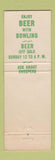 Matchbook Cover - Tony's Ranch Bowling Emerald NE