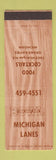 Matchbook Cover - Michigan Lanes Bowling Grand Rapids MI
