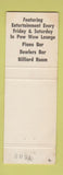 Matchbook Cover - Frontier Lanes Bowling Elgin IL