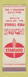 Matchbook Cover - Fred Tisdale Standard oil gas Wicksville SD