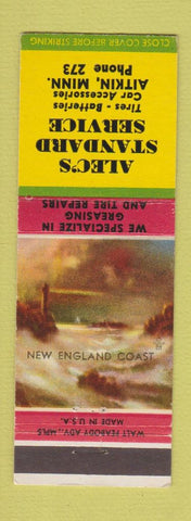 Matchbook Cover - Alec's Standard oil gas Aitkin MN low phone #
