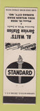 Matchbook Cover - Al Waits' Standard oil gas Kansas City MO