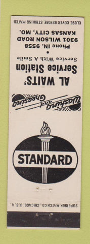 Matchbook Cover - Al Waits' Standard oil gas Kansas City MO
