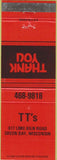 Matchbook Cover - TT's Green Bay WI