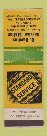 Matchbook Cover - C Rawlins Standard oil gas Lawrenceville GA low phone #