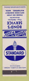 Matchbook Cover - Bond's Standard oil gas Waterford MI