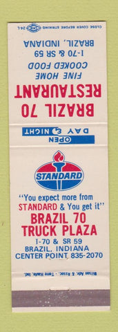 Matchbook Cover - Standard oil gas Brazil 70 Brazil IN