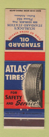 Matchbook Cover - Standard oil gas Scurlock's Butler AL low phone #
