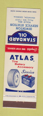 Matchbook Cover - Standard oil gas Irwinton GA Rollie Bell