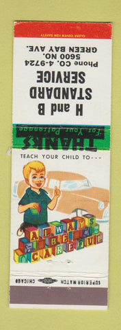 Matchbook Cover - H&B Standard oil gas