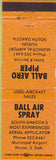 Matchbook Cover - Bell Air Spray piper planes Huron SD crop dusting
