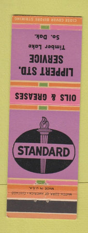 Matchbook Cover - Lippert Standard oil gas Timber Lake SD