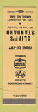 Matchbook Cover - Cliff's Standard oil gas Fargo ND