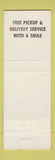 Matchbook Cover - Cliff's Standard oil gas Fargo ND