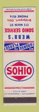 Matchbook Cover - Webb's Sohio oil gas Bridgeport OH