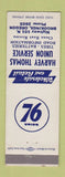 Matchbook Cover - Harvey Thomas Union 76 oil gas Brookings OR