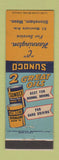 Matchbook Cover - C Hannington Sunoco oil gas Stoneham MA