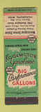 Matchbook Cover - Cities oil gas Mississippian Vicksburg MS