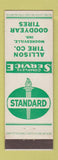 Matchbook Cover - Standard oil gas Allison Tire Mooresville IN Goodyear