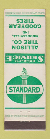 Matchbook Cover - Standard oil gas Allison Tire Mooresville IN Goodyear