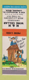 Matchbook Cover - W&H Wine Cellar Lansing MI Hillbilly