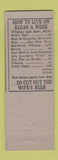 Matchbook Cover - W&H Wine Cellar Lansing MI Hillbilly