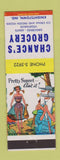 Matchbook Cover - Chance's Grocery Knightstown IN Hillbilly
