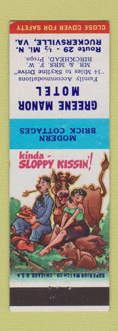 Matchbook Cover - Greene Manor Motel Ruckersville VA Hillbilly