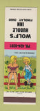 Matchbook Cover - Wolf's Huddle Inn Findlay OH Hillbilly