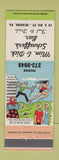 Matchbook Cover - Mim & Dick Schaeffer's Bar Reading PA Hillbilly