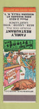 Matchbook Cover - Family Restaurant Niagara Falls NY SAMPLE Hillbilly