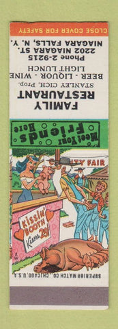 Matchbook Cover - Family Restaurant Niagara Falls NY SAMPLE Hillbilly