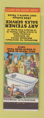 Matchbook Cover - Art Steiner Advertising Fort Worth TX Hillbilly