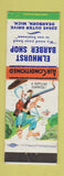 Matchbook Cover - Elmhurst Barber Shop Dearborn MI Hillbilly