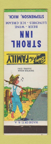 Matchbook Cover - Strohl Inn Stephenson MI