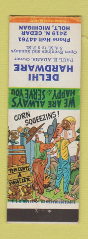 Matchbook Cover - Delhi Hardware Holt MI Hillbilly