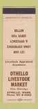 Matchbook Cover - Othello Livestock Market Othello WA