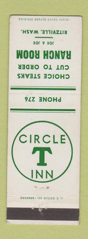 Matchbook Cover - Circle T Inn Ranch Room Ritzville WA