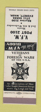 Matchbook Cover - VFW Everett WA
