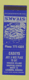 Matchbook Cover - Casey's Restaurant Leesburg VA BLUE