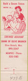 Matchbook Cover - Bank of Olive Francis Olive Branch MS