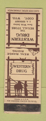 Matchbook Cover - Western Drug Cody WY Rexall
