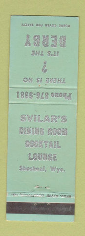 Matchbook Cover - Svilar's Dining Room Shoshoni WY