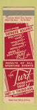 Matchbook Cover - The Turf Smoke Pipe Shop tobacco Seattle WA
