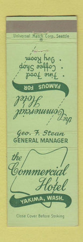 Matchbook Cover - Commercial Hotel Yakima WA