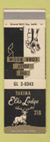 Matchbook Cover - Elks Lodge Yakima WA