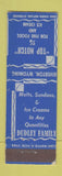 Matchbook Cover - Top Notch Restaurant Dudley Family Riverton WY