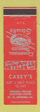 Matchbook Cover - Casey's Restaurant Leesburg VA BLACK