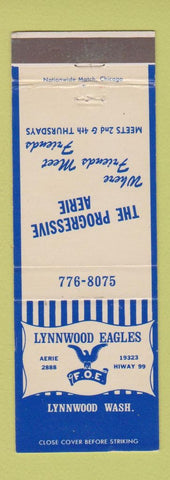 Matchbook Cover - Eagles Club Lynnwood WA
