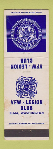 Matchbook Cover - American Legion VFW Club Elma WA STAINED